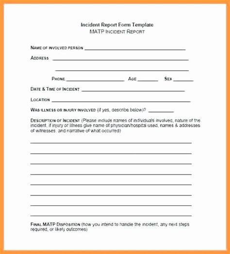 Security Guard Incident Report Template Best Of Security Ficer Incident ...