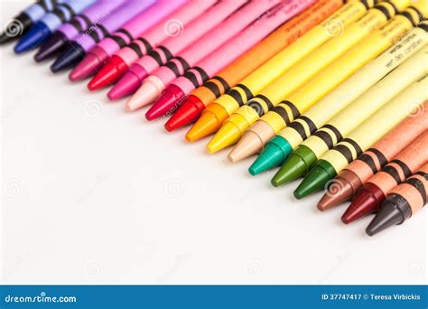 Colored Pencils And Crayons Stock Image Image Of Create Draw