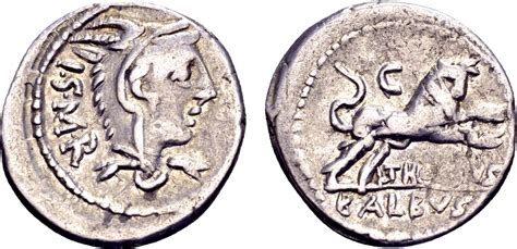 Roman Republic Denarius Römische Republik L Thorius Balbus AR Denar