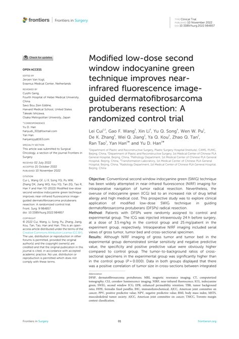 Pdf Modified Low Dose Second Window Indocyanine Green Technique