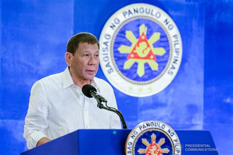 President Rodrigo Roa Duterte In His Speech During His Virtual