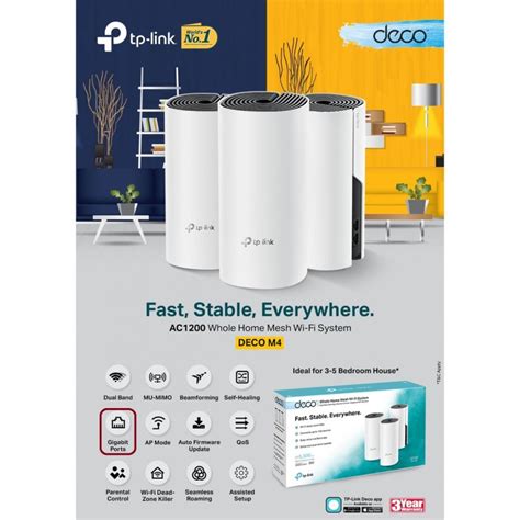 Tp Link Deco M Syst Me Wi Fi Mesh Ac Dual Band Gigabit Pack