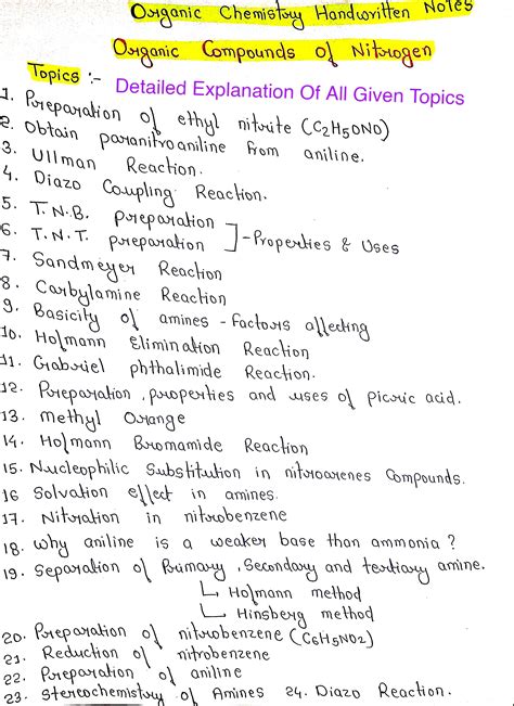 ORGANIC COMPOUNDS OF NITROGEN Organic Chemistry BSc 2nd Year Unit 5