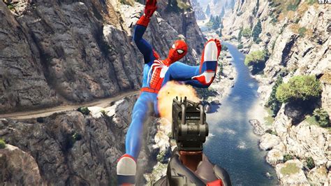 Gta Spiderman Velocity Epic Waterfall Jumps And Epic Ragdolls Youtube