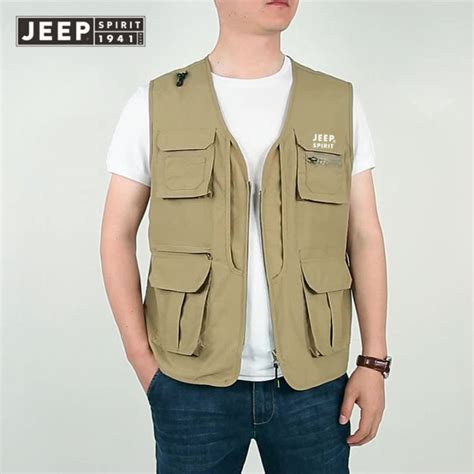 Jeep Spirit Fishing Vest Men S Multi Pocket Tooling Vest Summer Outdoor