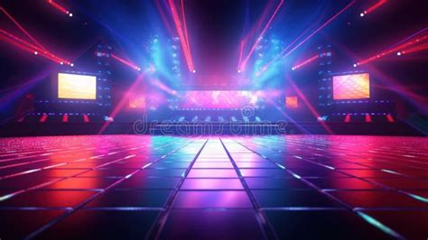 Disco Night Club Neon Background. Illustration AI Generative Stock Illustration - Illustration ...