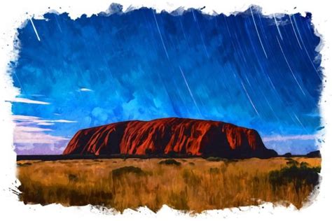 Uluru View Watercolor Graphic by Poster Boutique · Creative Fabrica