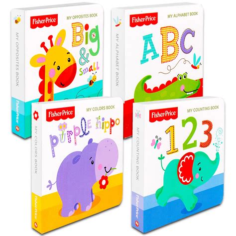 Fisher-Price "My First Books Set of 4 Baby Toddler Board Books (ABC ...