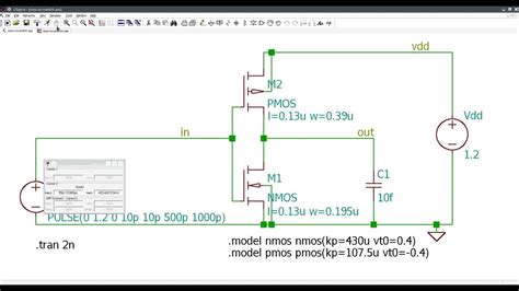 Cmos Inverter Transient Response Youtube