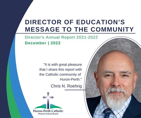 Huron Perth Catholic Board Director Issues Report On 2021 22 School