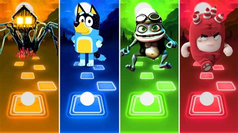 Spider House Head 🆚 Bluey Bingo 🆚 Crazy Frog 🆚 Fuse Oddbods Tiles Hop