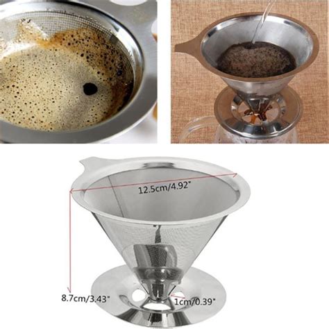 Edelstahl Gie En Ber Kaffeetropfer Mesh Filter Mit Cup Stand