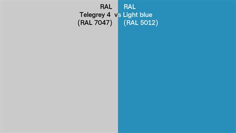 RAL Telegrey 4 Vs Light Blue Side By Side Comparison