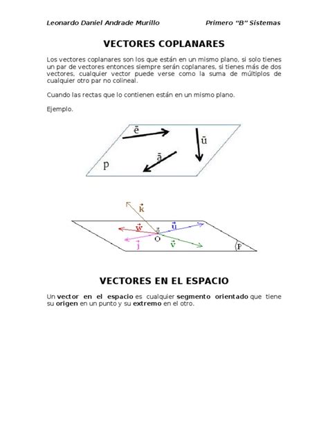 VECTORES COPLANARES