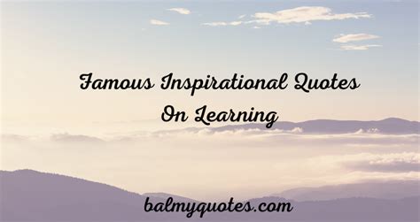 20 Famous Inspirational Quotes On Learning: Igniting the Love for ...