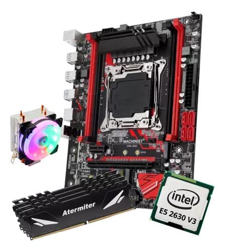 Kit Gamer Placa Mãe X99 Machinist E5 rs9 Xeon E5 2630 V3 128