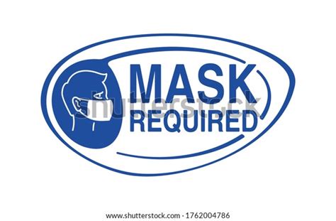 Mask Required Warning Prevention Sign Human Stock Vector Royalty Free