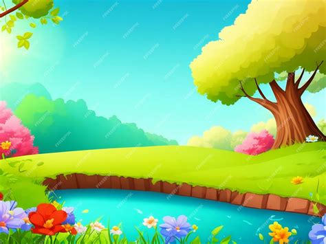 Premium AI Image | Cartoon background illustration design ai generated