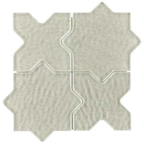 Ivy Hill Tile Karma White 5 27 In X 0 31 In Star Cross Polished Glass