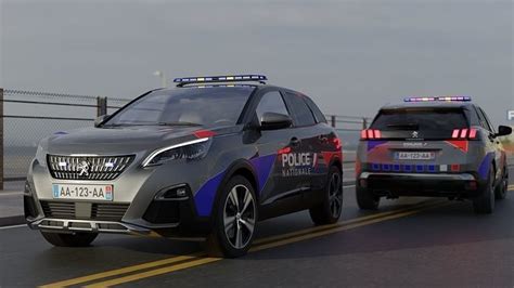 Peugeot 3008 2019 Police Nationale France Free 3d Model Animated Cgtrader