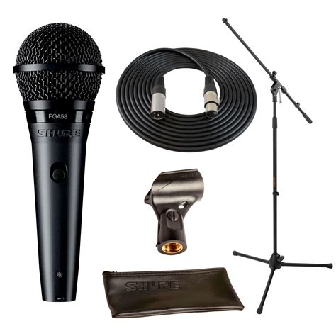 Shure PGA58 | Live Vocal Package with Micrphone Stand & Cable