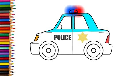 25 Easy Police Car Drawing Ideas - Draw a Police Car