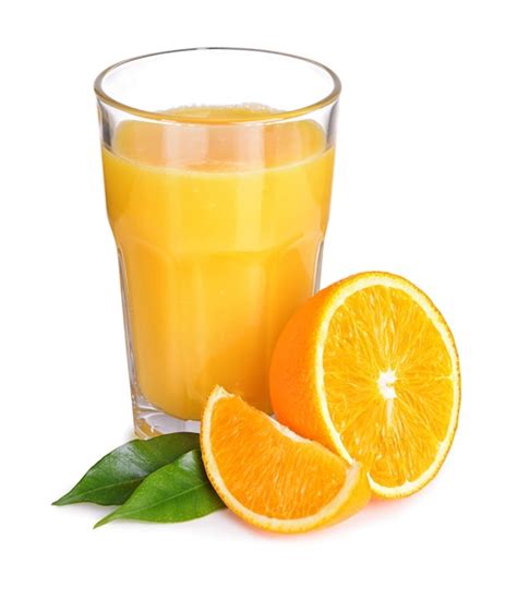 Copo De Suco De Laranja Isolado No Branco Foto Premium