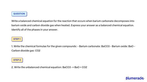 SOLVED Write A Balanced Chemical Equation For The Reaction That Occurs