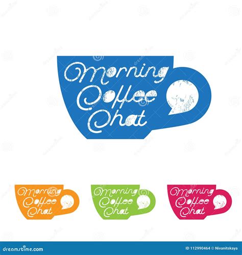 Coffee Chat Emblem. Morning Coffee Logo. Chat Logo. Cup with the Bubble ...