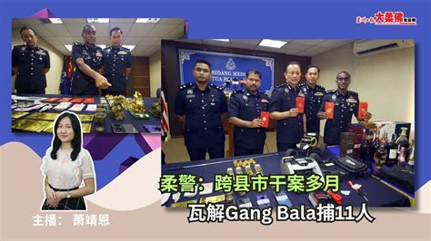 大柔佛三分钟 柔警：跨县市干案多月，瓦解gang Bala捕11人 Youtube