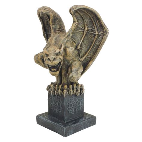 Design Toscano 12 In H X 7 In W Brown Gargoyle Garden Statue In The