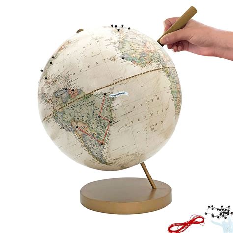 Push Pin Globe Travel Globe With Pins Custom Travel Gift World Globe