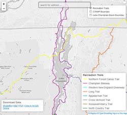 Recreation Trails Lake Champlain Basin Atlas