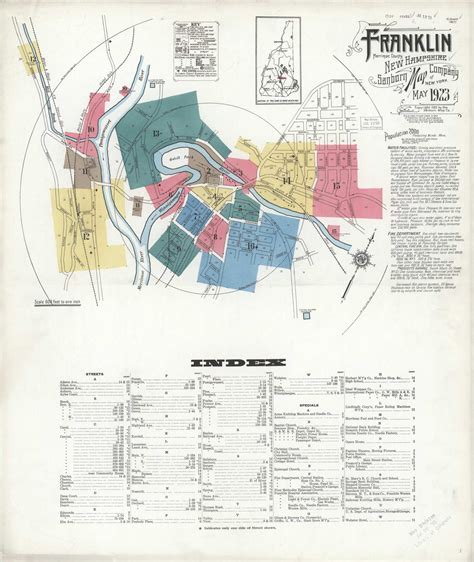 Franklin, New Hampshire 1923 - Old Map New Hampshire Fire Insurance ...