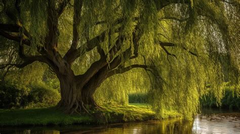 Pictures Of The Willow Tree In A Waterway Background Picture Of A Willow Tree Willow Plant