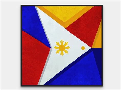 Philippines Flag Inspired Art Print Abstract and Colorful - Etsy