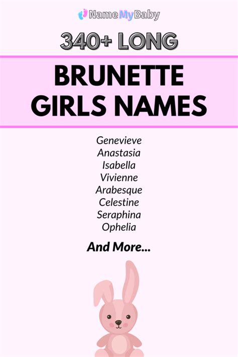 340 Brunette Girls Names Name My Baby