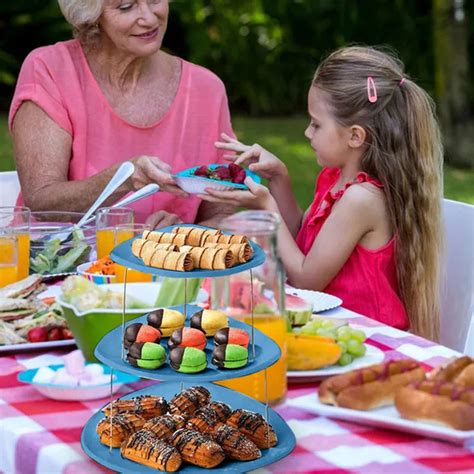 3 Tier Serving Tray Set Tiered Serving Trays Platters Reusable