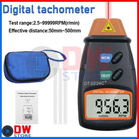 Jual LCD Digital Laser Photo Tachometer Alat Ukur RPM Motor Mesin DT