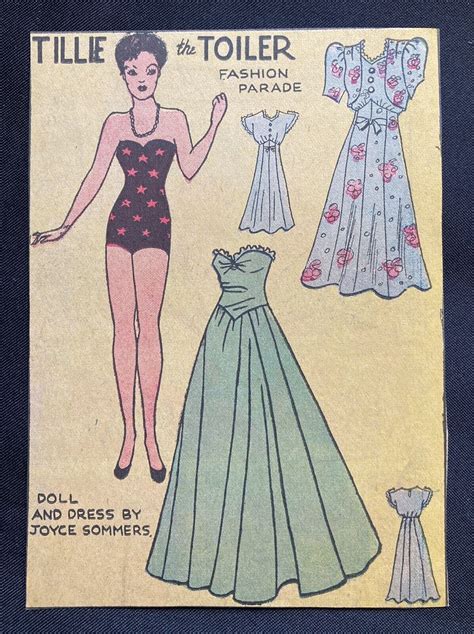 Tillie The Toiler Sunday Funnies Paper Doll 1940 Uncut Newspaper