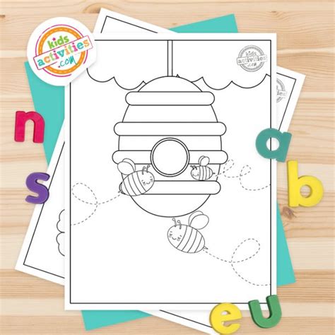 Cute Buzzy Bee Coloring Pages for Kids | Kids Activities Blog