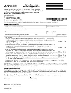 Fillable Online Dol Wa ARTMENTOF LICENSING Fax Email Print PdfFiller