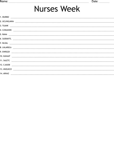 Nurses Week Games And Puzzles