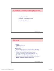 CH00 Overview Pdf CMPUT 379 Operating Systems Jonathan Schaeffer