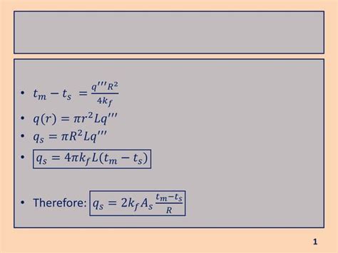 Heat Transfer Equation Pptx