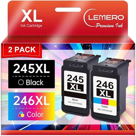 Amazon LEMERO 245XL Ink Cartridge PG 245 CL 246 Replacement For