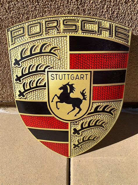 Authentic Enamel Porsche Crest 12 X 15 12 Pcarmarket