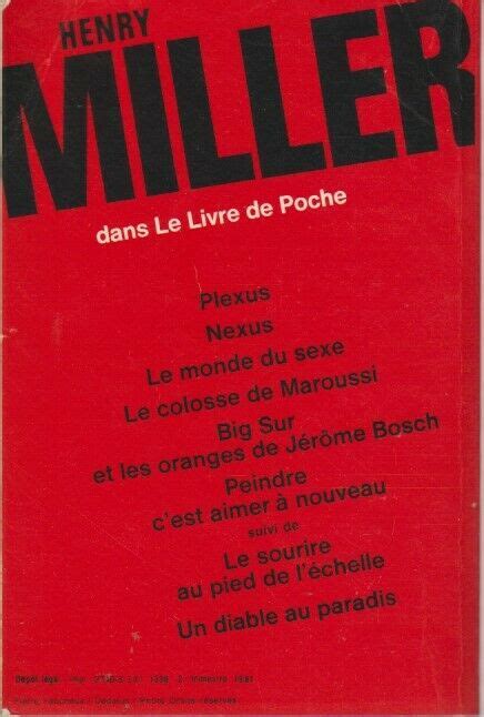 Tropique Du Capricorne Henry Miller Le Livre De Poche N°4194