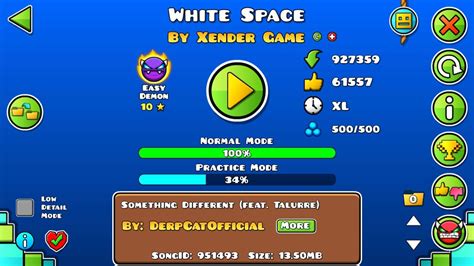 White Space By Xender Game Geometry Dash Youtube