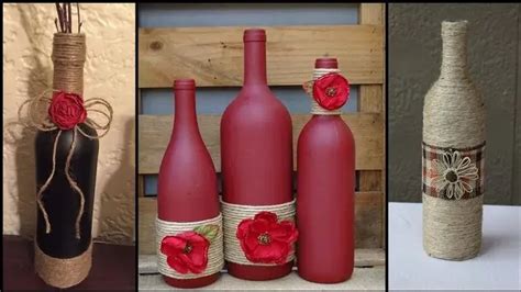 Diy Jute Wrapped Wine Bottle Decor Ideas Easy Jute Craft Ideas Best Out